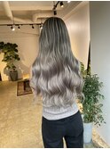 ダメージを感じさせないバレイヤージュ_silky white beige_