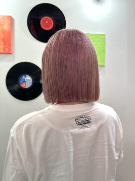 デート 下北沢(DATE) ダブルカラーピンクベージュケアブリーチハイトーン髪質改善