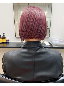 パープル(PURPLE) ピンクボブ☆フラッフィーボブ/タンバルモリ/ぷつっとカット