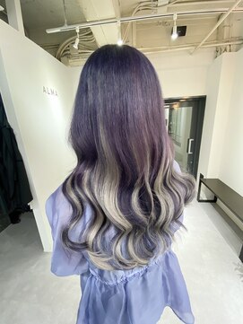 アルマバイロサ(ALMA by ROSA) パープル×シルバーエクステ/担当:【ギャル仙人】RENTA