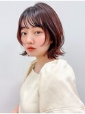 レイヤーボブ/シルキーベージュ/ウルフ/前髪カタログ