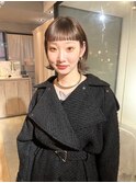 こっくりブラウンボブ