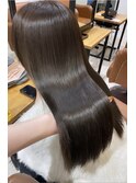 ブリーチなし×オリーブグレージュカラー