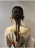 個性派カチモリヘアアレンジ
