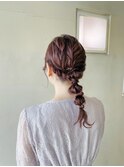 飾り無しでも決まる編みおろし