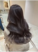 韓国ヘアーハッシュカットレイヤーカットグレージュブリーチ無し