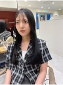 韓国ヘア/顔まわり/韓国レイヤー/前髪カット/小顔/韓国風