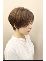 アース 上本町店(HAIR&MAKE EARTH)&nbsp;20代30代40代大人小顔ハンサムショートベージュグレージュ