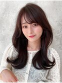 ロングレイヤー/ロング顔周りレイヤー