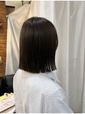 切りっぱなしボブ×髪質改善ストレート