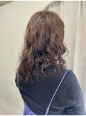 セミロングニュアンスパーマ