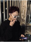 スパイキーショート/ワインレッド