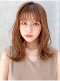 美髪前髪艶感くせ毛風カール斜めバングイメチェンワンカール