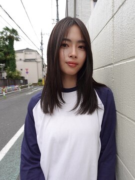 ホネン(honen) 薬院【honen】ミディアムレイヤー髪質改善メテオカラーイルミナ