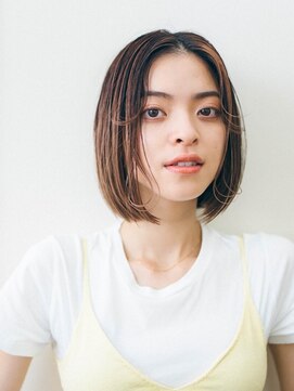 ピズム(PISM) Aラインボブ/前髪なしショート/ミニボブ/ショコラアッシュ