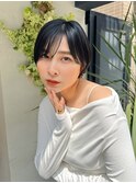 大人モードショート×艶ブラック