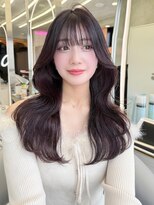 ロンド ストラーダ 心斎橋(Lond strada)&nbsp;エアリーロング×ピンクベージュ×美髪［髪質改善/縮毛矯正］