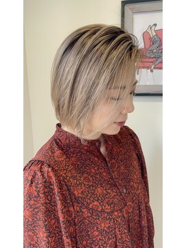 ハイク(HYKE) バレイヤージュ+大人ボブ