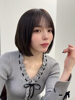 エアー 横浜(AIR)&nbsp;◎シースルー前髪のミニマルぱつっとボブ