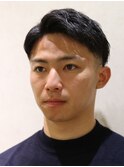 黒髪ナチュラル七三ツーブロアップバング