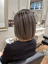 ヘアプレイスソル (HAIR PLACE SoL)&nbsp;ブリーチカラー/ミルクティーベージュ/ボブカット