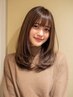 お出かけ前にばっちり♪前髪ケラチン縮毛矯正＋カラー(フル)＋カット￥10500