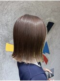 ぷっつりボブ×ベージュ