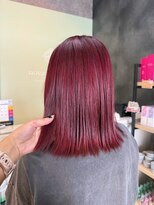 ノーヴァ バイ ボナ 前橋店(nova by bona)&nbsp;髪質改善ボブで艶色レッドカラーを小顔見せ