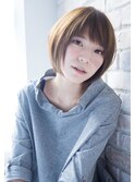 大人可愛いシンプルなショートボブ【40代にオススメ】