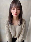 20代30代大人かわいいセミロングレイヤー★シフォンブランジュ