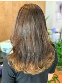 大人かわいい☆透明感ベージュグラデーション無造作ヘア