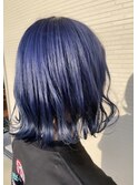 ネイビーブルー × 外ハネボブ!