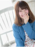 mod's姪浜/斜めバングフレンチガーリー艶感逆グラデーションg