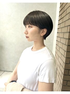 コール ネックス ザ サロン 表参道(COALL nex the salon) ダークアッシュ前髪あり大人ガーリークールショート