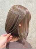 【大須賀晴江】インナーカラー ミルクティーベージュ
