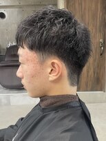 フイ 自由が丘(men's salon Hui)&nbsp;メンズ/アップバング/ツーブロックマッシュ/束感ショート波巻き