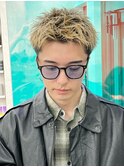 スパイキーショートツイストスパイラルパーマメンズマッシュ