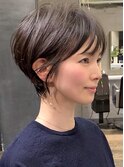 大人ショート/ひし形シルエット/前髪あり/30代・40代