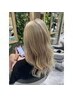 ケアブリーチダブルカラー+カット（ブリーチ2回以上要相談）￥12700