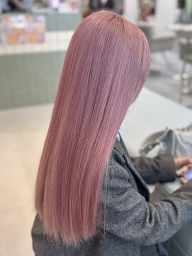 アール 横浜(R) 【MAKI】桜ピンク/ピンクベージュ/ケアブリーチカラー