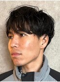 メンズマッシュパーマニュアンスパーマスパイラルパーマ刈り上げ