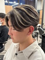 バレイヤージュブリーチダブルカラーハイライトメッシュブリーチ