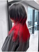 ロングウルフカットウルフレイヤー顔周りレイヤー_ba546032