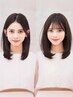 【平日新規】小顔カット＋カラー＋髪質改善トリートメント27800→17900円