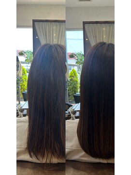フォルテ 藤枝エピ店 ロングの髪の毛が根元から毛先までツヤツヤ