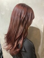 ルッソ(Lusso)&nbsp;ピンクアッシュ×コテ巻き風パーマ