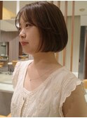 ミニボブカーテンバング髪質改善ストレートボブ表参道青山30代