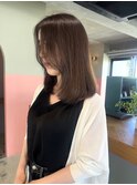 艶髪グレージュカラー×ミディアム