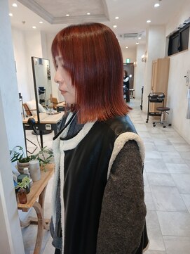 【grace三瓶】大人気切りっぱなしボブ/ハイライトピンク