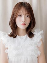 カバーヘア ブリス 大宮西口(COVER HAIR bliss)&nbsp;くびれミディアム/韓国風/シースルーバング/ウォームブラウンe